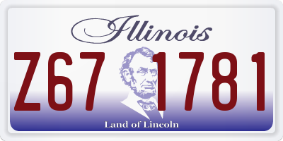 IL license plate Z671781