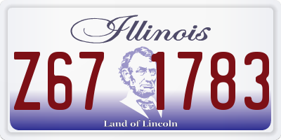 IL license plate Z671783