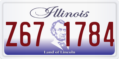 IL license plate Z671784