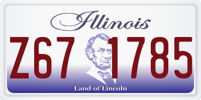 IL license plate Z671785