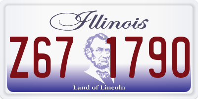 IL license plate Z671790