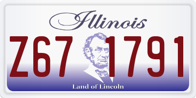 IL license plate Z671791