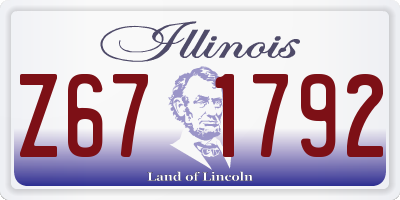IL license plate Z671792