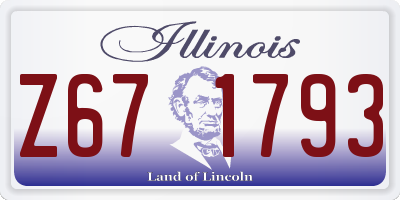 IL license plate Z671793