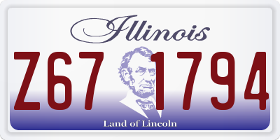 IL license plate Z671794