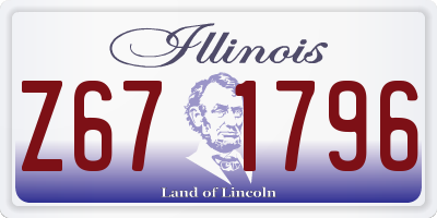 IL license plate Z671796