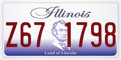 IL license plate Z671798
