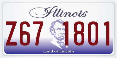 IL license plate Z671801