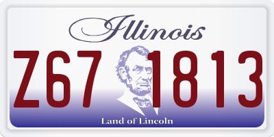 IL license plate Z671813
