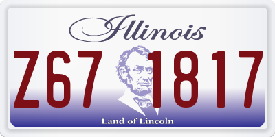 IL license plate Z671817
