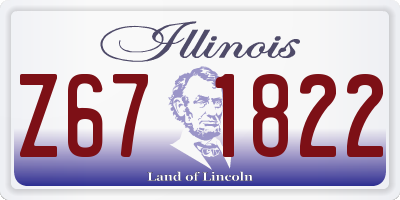IL license plate Z671822