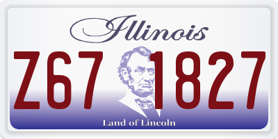 IL license plate Z671827