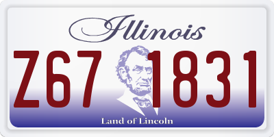 IL license plate Z671831