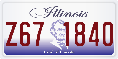 IL license plate Z671840