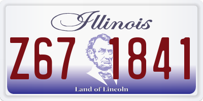 IL license plate Z671841