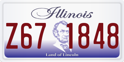 IL license plate Z671848