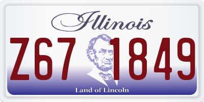 IL license plate Z671849