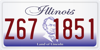IL license plate Z671851