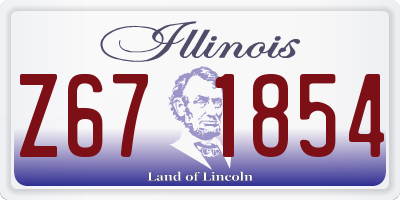 IL license plate Z671854