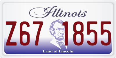 IL license plate Z671855