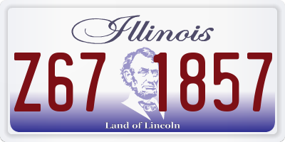 IL license plate Z671857