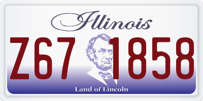 IL license plate Z671858