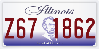 IL license plate Z671862