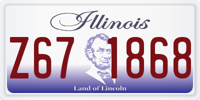 IL license plate Z671868
