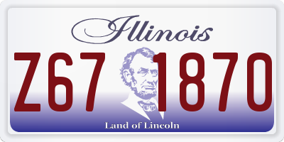 IL license plate Z671870