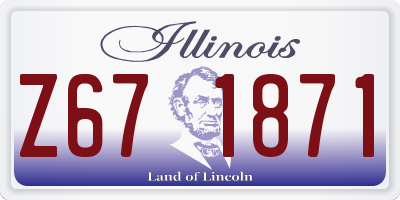 IL license plate Z671871