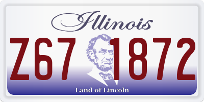 IL license plate Z671872