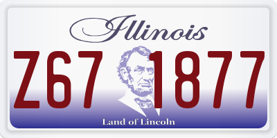 IL license plate Z671877
