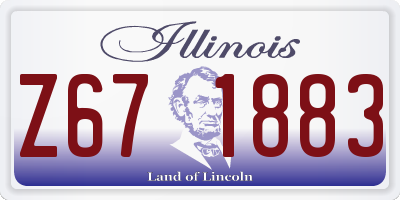 IL license plate Z671883