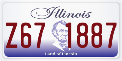 IL license plate Z671887