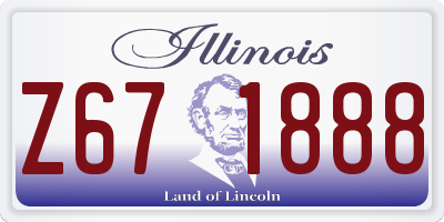 IL license plate Z671888