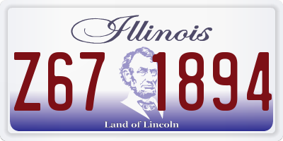 IL license plate Z671894