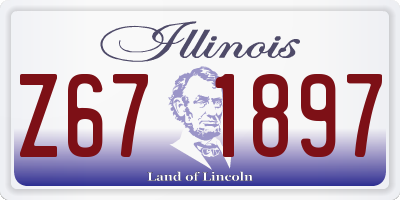 IL license plate Z671897
