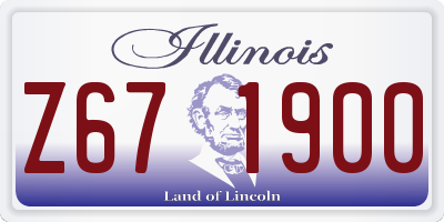 IL license plate Z671900