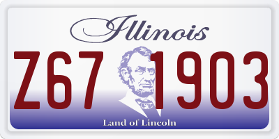 IL license plate Z671903