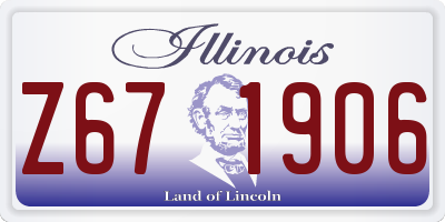IL license plate Z671906