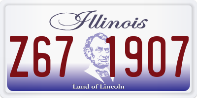 IL license plate Z671907