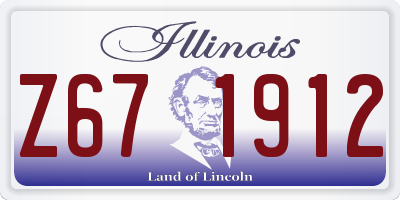 IL license plate Z671912
