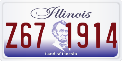 IL license plate Z671914