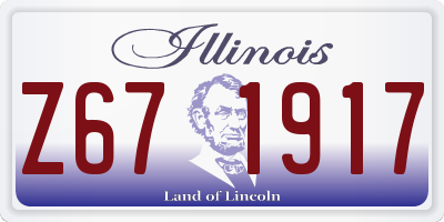 IL license plate Z671917