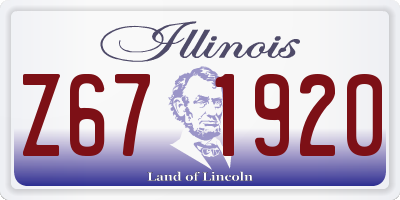 IL license plate Z671920