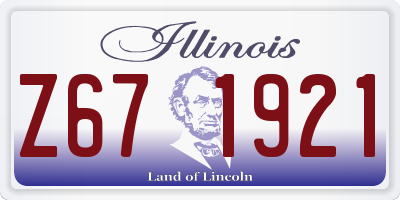 IL license plate Z671921