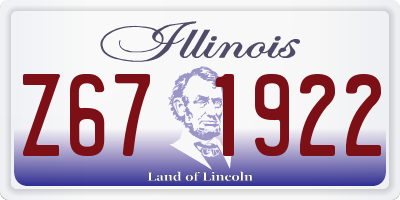 IL license plate Z671922