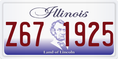 IL license plate Z671925