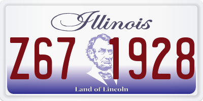 IL license plate Z671928