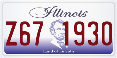 IL license plate Z671930